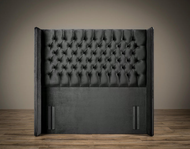 Tall Winged Chesterfield Headboard